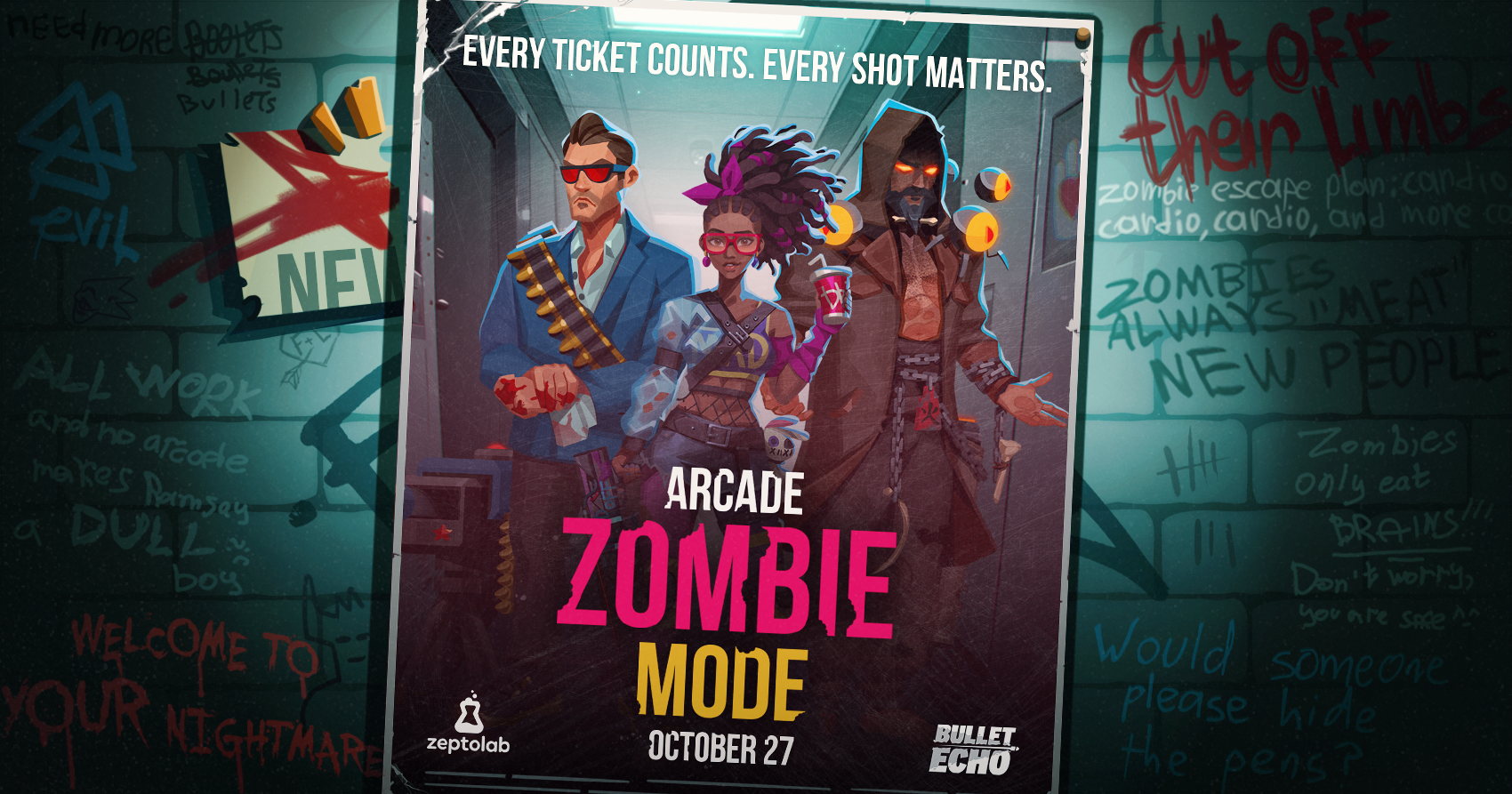 Zombie Mode arcade poster — Left 4 Dead reference