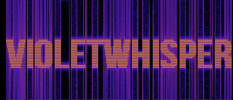 Spectrogram of neverfadeaway.wav revealing the word VIOLETWHISPER